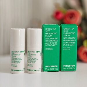 2 Innisfree Green Tea Seed Hyaluronic Facial Serum Travel Size 0.33oz/ 10 ml NEW